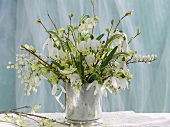 Posy of snowdrops in vase