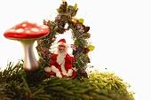 Christmas decorations - Father Christmas and a fly agaric