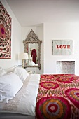 Romantic bedroom with jazzy, playful and antique elements