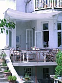Grand villa with terrace and awning