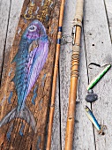 Fishhooks and fishing rod