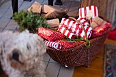 Basket of Christmas presents