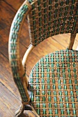Detail of a wicker chair