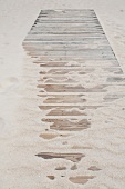 Boardwalk on sandy beach