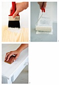 Painting a wooden table white