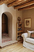 Archway separating rooms in southwest home