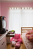 Girls Bedroom with Pink Accents