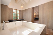 Large modern bathtub