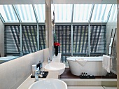 Bathroom with skylights
