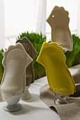 Chick shaped egg warmers made of felt