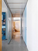 Hallway through modern home