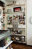 Open shelving in kitchen