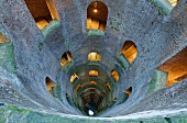 View from above - spiral staircase winding around the San Patrizio fountain
