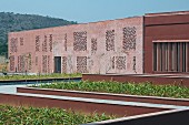 The Devi Ratn Hotel, built from red sandstone, in Rajasthan, India