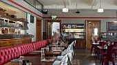 The ground-floor dining room at Jamie's Italian restaurant in Cheltenham, England