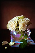 White roses in a vase
