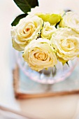 weiße Rosen in einer Vase