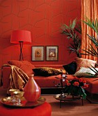 A Red Living Room