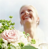 A Bride with Bridal Flowers.