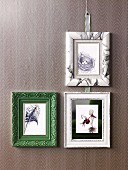 Drawings in various picture frames