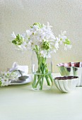 Bouquet of white hyacinths