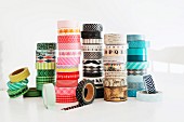 Rolls of washi tape of different patterns