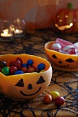 Home-made Halloween chocolate dishes