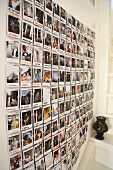 Wall collage of Polaroid souvenir photos