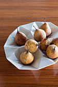 Pears in white, designer fruit bowl