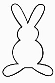 Template of bunny for Easter decorations