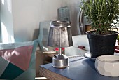Upcycling - table lamp made from espresso pot