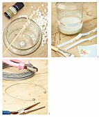 Upcycling a glass jar into a tealight holder