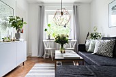 Modern living room in Scandinavian style