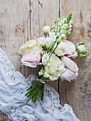 Bridal bouquet in delicate pastel shades