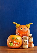 Funny Halloween pumpkin monsters
