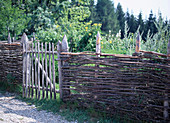 Wicker fence for the farmers garden