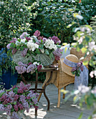Baskets of Syringa vulgaris (lilac)