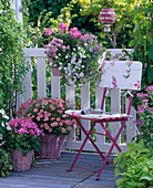 Small white-pink balcony