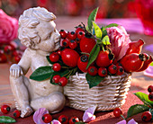 Decoration with berries and fruits