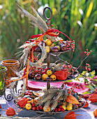 Etagere with berries and fruits