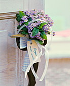 Small Myosotis bouquet with message 'Do not forget me'