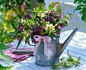 Symphytum and Lamium bouquet in watering can