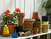 Still life with different pots