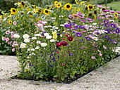 Flowerbed with aluminum frame