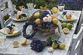 Lavendel - Rosen - Zitronen - Tischdeko