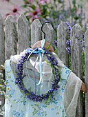 Lavender wreath for moth defense