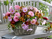 Autumn flower basket