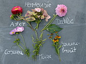 Board about autumn flower basket