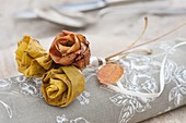 Floristic decorations with finds from the autumn forest