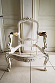 Bare frame of old Baroque chair